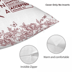 Personalized God Says I Am Toile De Jouy Birth Flower Soft Throw Pillow Cover with Bible Name Home Decor Birthday Gift for Christians Friends