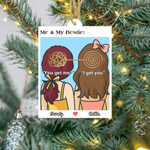 Personalized Fun Me and My Bestie Acrylic Ornament with Name Birthday Anniversary Gift for Besties