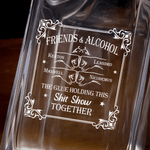 Personalized Fist Bump Whiskey Decanter with Name Bar Accessory Birthday Gift for Men Whiskey Lovers