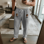 Personalized Face Photo Striped Pajama Pants with Name and Pocket Daily Use Party Birthday Gift for Family Pet Owners Lovers