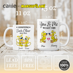 Mug personnalisé en céramique avec nom et année Cadeau de Saint-Valentin pour couple | Callie × Marsupilami®.