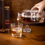 Personalized Camping Theme Whiskey Decanter with Engraved Name and Year Birthday Camping Gift for Bartenders Friends