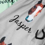 Gepersonaliseerde Pyjamabroek met Naam Huisdierfoto en Pootafdruk voor Kinderen en Volwassenen Verjaardagscadeau voor Familie en Huisdierliefhebbers