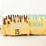 Coperta personalizzata con cappuccio con nome e numero per il gelato di baseball, regalo di compleanno per l'allenatore degli adolescenti.