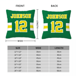 Personalized Multicolor Sports Theme Soft Throw Pillow Cover with Name and Number Home Decor Birthday Gift for Sports Lovers