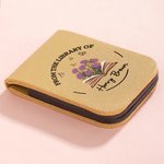 Personalised From The Library Of Birth Flower PU Leather Magnetic Bookmark Clip with Name Birthday Gift for Book Lovers Bookworms