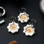 Portachiavi personalizzato con catena da bicicletta riciclata con motivo in legno e testo inciso al laser Regalo di compleanno per amici ciclisti