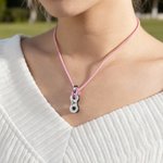 Collana personalizzata in pelle PU a forma di catena di bicicletta con nome Regalo di compleanno e anniversario per ciclisti