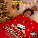 Personalized Cartoon Cute Marsupilami Soft Throw Blanket with Name Home Decor Christmas Gift for Kid Family | Callie × Marsupilami®