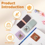 Personalised From The Library Of Birth Flower PU Leather Magnetic Bookmark Clip with Name Birthday Gift for Book Lovers Bookworms