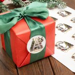 Etichette adesive impermeabili personalizzate con iniziale e nome decor dell'albero di Natale regalo natalizio per famiglia e bambini