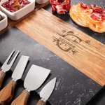 Personalized Engraved Initial Name Marble 11 Pcs Cutting Board Coaster Set with Ceramic Bowl Christmas Gift for Family Friend