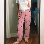 Personalized Face Photo Striped Pajama Pants with Name and Pocket Daily Use Party Birthday Gift for Family Pet Owners Lovers