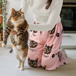 Gepersonaliseerde Pyjamabroek met Naam Huisdierfoto en Pootafdruk voor Kinderen en Volwassenen Verjaardagscadeau voor Familie en Huisdierliefhebbers