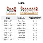 Personalized 2-8 Cute Snowmen Wooden Christmas Ornament with Name Holiday Decor Christmas Party Favor Gift for Family