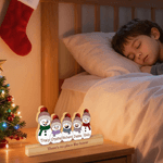 Personalized 2-8 Cute Snowmen Wooden Christmas Ornament with Name Holiday Decor Christmas Party Favor Gift for Family