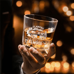 Personalized Camping Theme Whiskey Decanter with Engraved Name and Year Birthday Camping Gift for Bartenders Friends