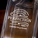 Personalized Vintage Aged Whiskey Decanter Glass Wooden Storage Box Set with Name and Year Birthday Father's Day Gift for Whiskey Lovers