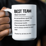 Personalized Best Team Crossword Game 11 oz 15 oz Ceramic Mug with Names Birthday Gift for Family Friends