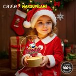 Personalized Santa-Hatted Long Tailed Marsupilami Acrylic LED Night with Name Light Christmas Gift for Kids | Callie × Marsupilami®