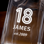 Personalised Birthday Theme Whiskey Decanter Glass Box with Engraved Name Birthday Anniversary Gift for Liquor Lovers