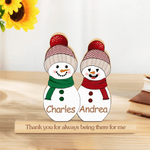 Personalized 2-8 Cute Snowmen Wooden Christmas Ornament with Name Holiday Decor Christmas Party Favor Gift for Family