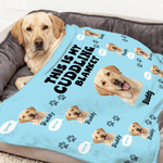 Personalised Paw Print This Is My Cuddling Blanket Face Photo Soft Pet Blanket with Name Home Decor Birthday Gift for Dog Cat Owners