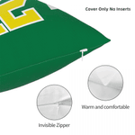 Personalized Multicolor Sports Theme Soft Throw Pillow Cover with Name and Number Home Decor Birthday Gift for Sports Lovers