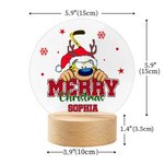Personalized Santa-Hatted Long Tailed Marsupilami Acrylic LED Night with Name Light Christmas Gift for Kids | Callie × Marsupilami®