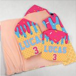 Coperta personalizzata con cappuccio con nome e numero per il gelato di baseball, regalo di compleanno per l'allenatore degli adolescenti.