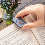 Personalised From The Library Of Birth Flower PU Leather Magnetic Bookmark Clip with Name Birthday Gift for Book Lovers Bookworms