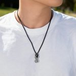 Collana personalizzata in pelle PU a forma di catena di bicicletta con nome Regalo di compleanno e anniversario per ciclisti