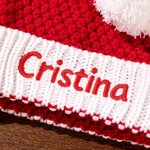 Cappello natalizio personalizzato con nome ricamato in stile unico regalo perfetto di Natale per famiglia