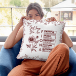 Personalized God Says I Am Toile De Jouy Birth Flower Soft Throw Pillow Cover with Bible Name Home Decor Birthday Gift for Christians Friends