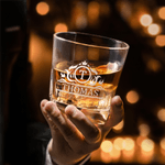 Personalized Initial Name Lace Whiskey Decanter Glasses with Wooden Storage Box Bar Accessory Birthday Gift for Whiskey Lover Men