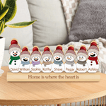 Personalized 2-8 Cute Snowmen Wooden Christmas Ornament with Name Holiday Decor Christmas Party Favor Gift for Family
