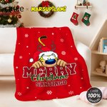 Personalized Cartoon Cute Marsupilami Soft Throw Blanket with Name Home Decor Christmas Gift for Kid Family | Callie × Marsupilami®
