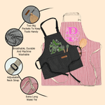 Personalized Christmas Initial Kid Adult Baking Apron with Name and Front Pocket Christmas Gift for Kids Family