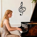 Personalised Music Note Metal Wall Art with Text Home Decor Birthday Game Day Gift for Musician Music Teacher