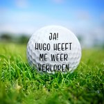 Gepersonaliseerde Golfbal met Grappige Foto van Gezicht en Tekst Accessoires voor Golfers Training Competitie Verjaardagscadeau voor Golfspeler