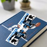 Personalized Cartoon Football Character Magnetic Bookmark Clip with Name and Number Competition Day Team Gift for Football Player Team Member