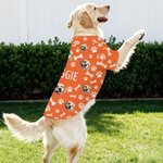 Personalized Pet Face Photo Paw Fish Bone Pet Shirt with Name Birthday Anniversary Gift for Pet Owners Lovers