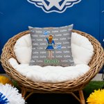 Personalized Cartoon Cheerleading Girl's Back Soft Throw Pillow Cover with Name and Team Name Home Decor Senior Night Team Gift for Cheerleaders