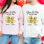 Personalisierte Yellow-Spotted Leopard Marsupilami Multicolor T-shirt Sweatshirt mit Namen Valentinstag Geschenk für Paar | Callie × Marsupilami®