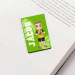 Personalized Cartoon Character Volleyball Magnetic Bookmark Clip with Name and Number Sports Team Birthday Gift for Volleyball Players Bookworms