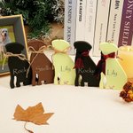 Personalized Lab Silhouette Wooden Figurine Plaque Ornament with Name Collectible Statue Desk Decor Birthday Gift for Dog Lovers Owners