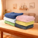 Personalized Embroidered Birth Flower Soft 100% Cotton Face Towel Bath Towel with Name Birthday Housewarming Gift for Family Friends