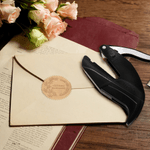 Personalized Vintage Traditional Magic Funny Pattern Stainless Steel Black Embossing Machine with Text Birthday Gift for Friends Writers