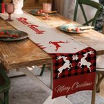 Runner da tavolo e tovagliette in stile natalizio personalizzati con nome di famiglia regalo di Natale per amici o familiari