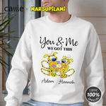 Personalisierte Yellow-Spotted Leopard Marsupilami Multicolor T-shirt Sweatshirt mit Namen Valentinstag Geschenk für Paar | Callie × Marsupilami®